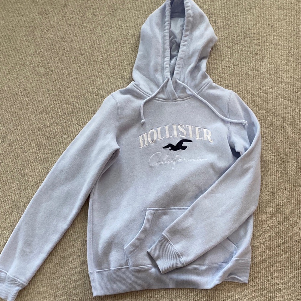 Hollister light blue hoodie